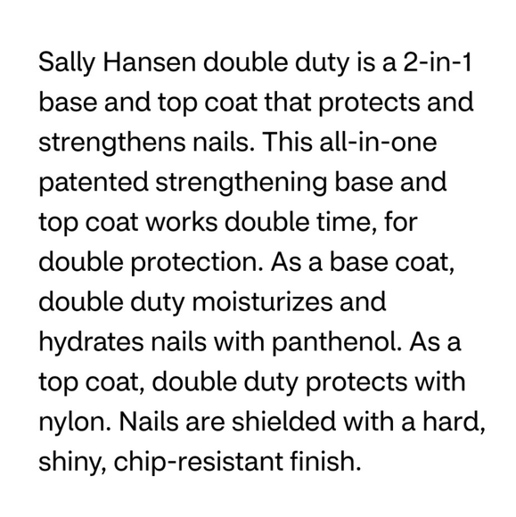 ⭐4/$15 Sally Hansen Double Duty Base & Top Coat - Picture 5 of 6